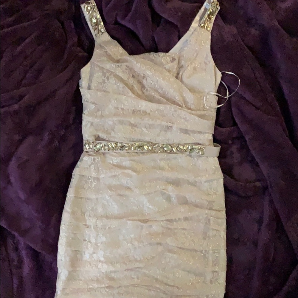 Gold tulle/sequin dress